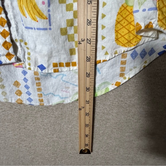 Calypso St Barth Tunic Womens XL Tropical Linen Blend Resort Beach Shirt Coverup - Picture 7 of 12